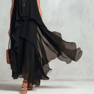 Midnight Cascade Maxi Dress By De-Atita