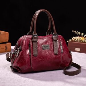 Vintage PU Leather Satchel Shoulder/Handbag for Women