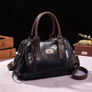 Vintage PU Leather Satchel Shoulder/Handbag for Women