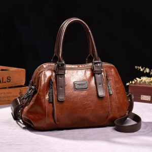 Vintage PU Leather Satchel Shoulder/Handbag for Women