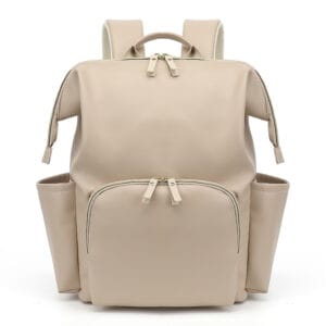 The Elegante PU Leather Diaper Backpack – Insulated, Waterproof & Expandable