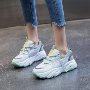 Leather Platform Chunky Sneakers