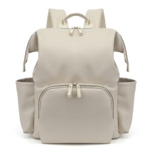 The Elegante PU Leather Diaper Backpack – Insulated, Waterproof & Expandable