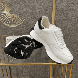 LuxeCraft Raised-Sole Leather Platform Sneakers