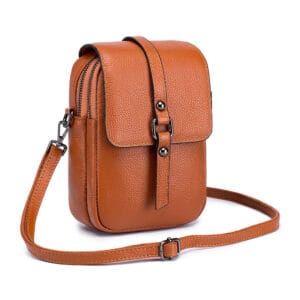 The Urban Nomad: Genuine Leather Crossbody Phone Bag