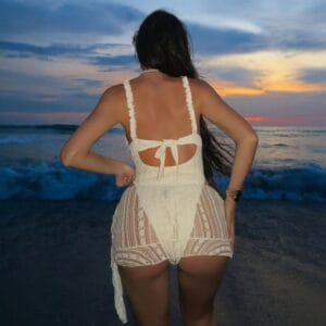 The Sunkissed Knit Jumpsuit & Cover-Up Skirt Set