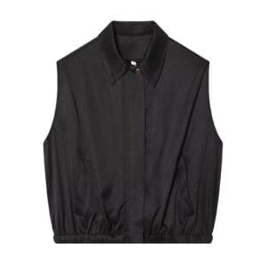 Oversized Collared Bomber Vest By De-Atita