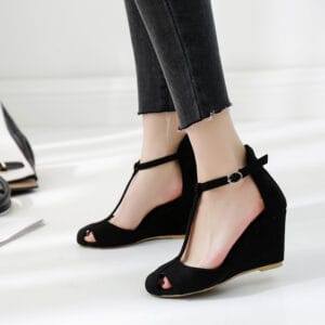 Cutout Wedge Sandals | Luxe Ankle-Strap Comfort Heels