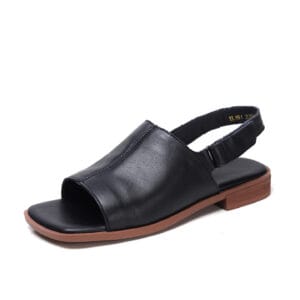 Aura Real Leather Peep-Toe Sandals