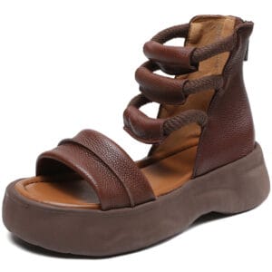 AURA | Handcrafted Top-Layer Cowhide Platform Sandals