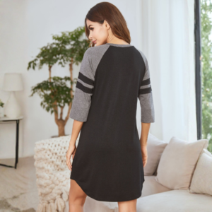 CozyVibe Color-Block Loungewear Dress