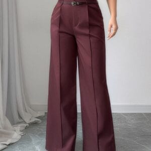 Powder Blue Wide-Leg Trousers