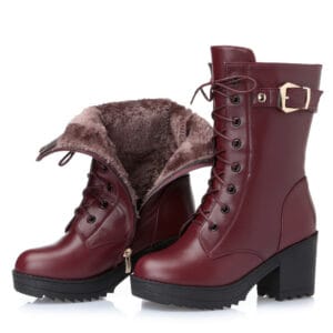 The Stella Artisan Ankle Boot – Premium Wool-Lined First-Layer Cowhide