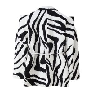 Zebra-Print Belted Blazer By De-Atita