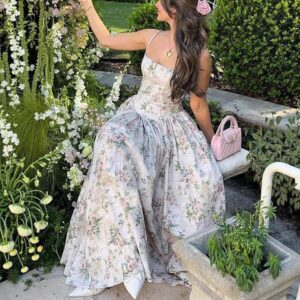 Floral Corset Maxi Ball Gown By De-Atita