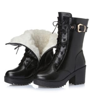 The Stella Artisan Ankle Boot – Premium Wool-Lined First-Layer Cowhide