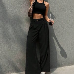 Black Wide-Leg Trousers