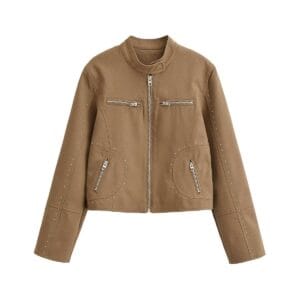 Studded Moto Zip-Up Jacket By De-Atita