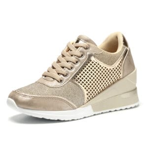 AuraStrut Comfort Wedge Sneakers