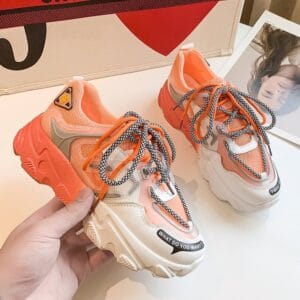 AuraStep Gradient Rainbow Chunky Platform Sneakers