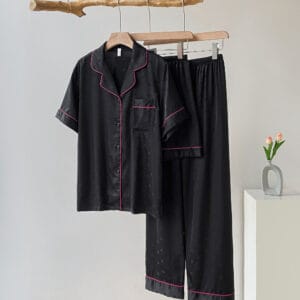 Luxury Ice Silk 3-Piece Women’s Loungewear & Pajama Set