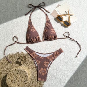 The Kahala Halter Triangle Bikini Set