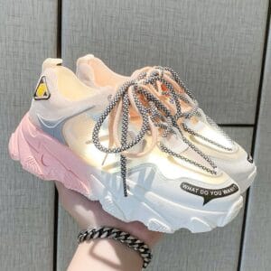 AuraStep Gradient Rainbow Chunky Platform Sneakers