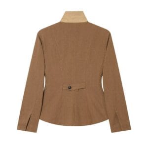 Contrast-Collar Tailored Wool Jacket By De-Atita