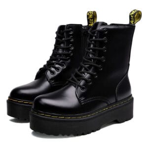 The Onyx Ridge Velvet-Lined Combat Boot