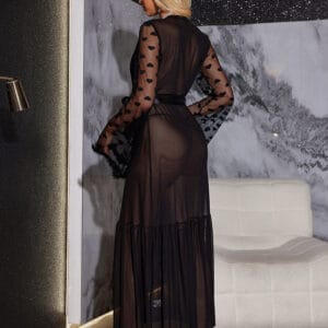 Velvet & Veil Floor-Length Lingerie Robe Set