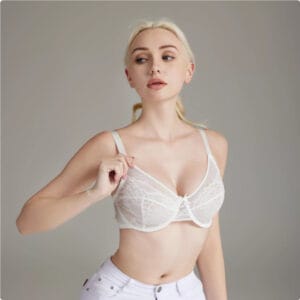 Aura Sheer Lace Minimizer – Elegant Full-Coverage Support Bra