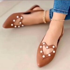 The Amour Pearl Slingback Pointed Flats