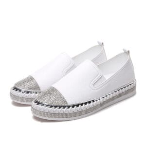 The Aura Slip-On: Rhinestone Accent Platform Loafers