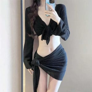 Aura Knot Bikini & Mesh Cover-Up Set (4-Piece)