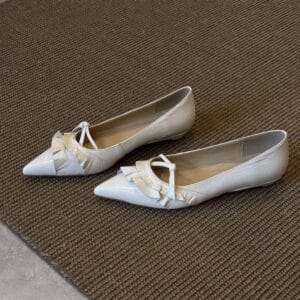 The Chloé Pointed Bow Mary Jane Flat