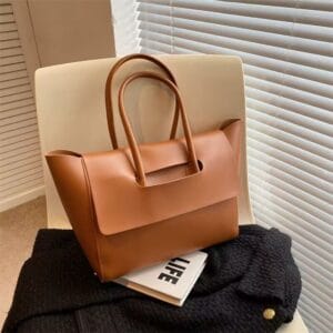 The Sophia Retro Minimalist Tote Bag – Large Capacity Everyday Shoulder Handbag
