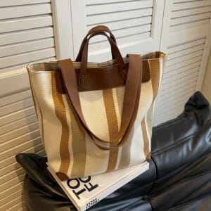 Urban Commuter Large Canvas Tote Bag
