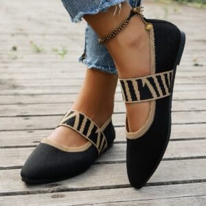 The Aria Pointed-Toe Mesh Flat