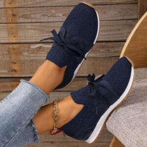 AuraMesh Premium Lace-Up Comfort Flats
