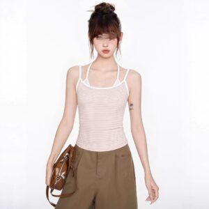 Candy Stripe Halter Top By De-Atita