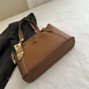 Downtown Minimalist High-Capacity PU Leather Shoulder Tote