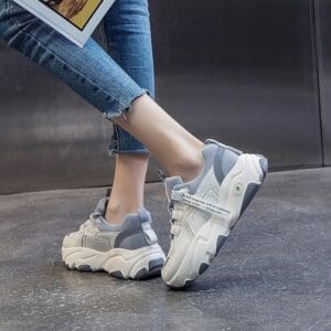 Leather Platform Chunky Sneakers