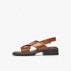 Aurelia | Retro Cross-Strap Chunky Sandals