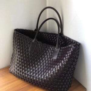 The Sophia Woven Leather Tote Bag