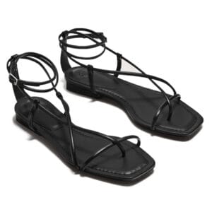 The Atelier Strappy Genuine Leather Flat Sandals