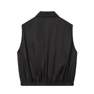Oversized Collared Bomber Vest By De-Atita