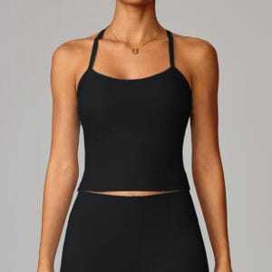 Built-In Bra Racerback Crop Tank By De-Atita