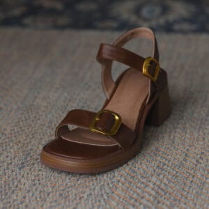 Aurelia Leather Buckle Sandals
