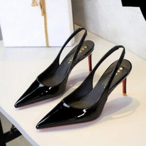 Aurelia | Italian-Style Patent Leather Slingback Pumps