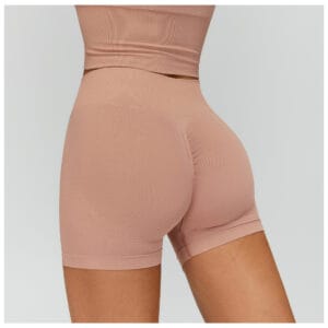 Seamless Ribbed Biker Shorts By De-Atita